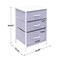 Sorbus Nightstand with 3 Drawers - Furniture Storage for Bedroom, Closet, Office Organization - Steel Frame, Wood Top, Pastel Fabric Bin